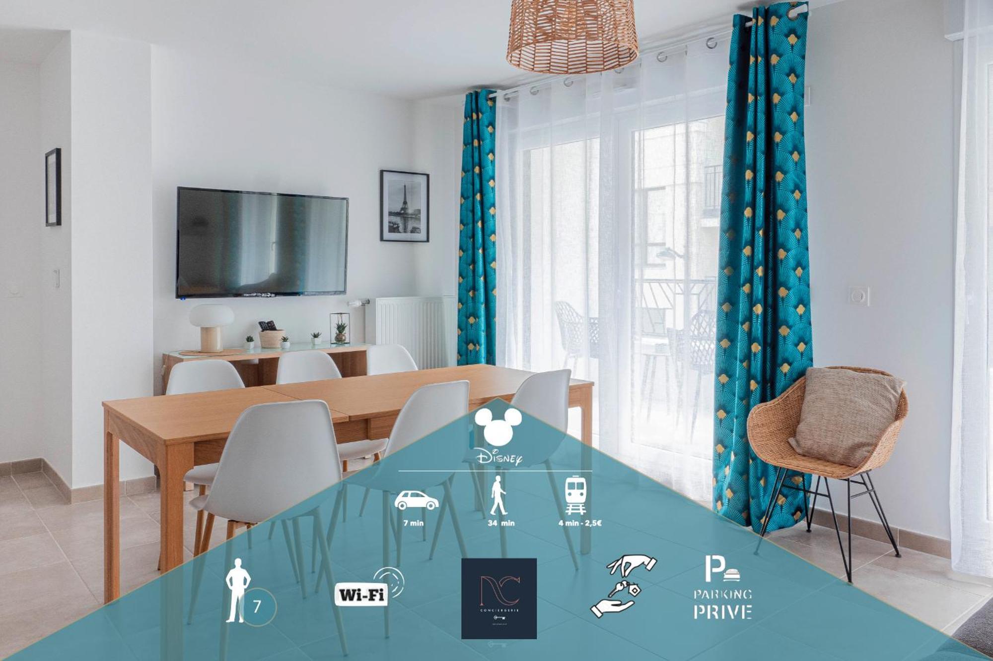Disneyland-Paris,7Pers, Wifi, Parking, Chessy  Eksteriør billede